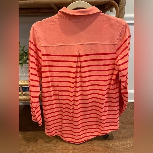 XS Vineyard Vines Striped Long Sleeve Polo - Picture 3 of 3